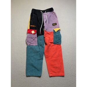 Aelfric Eden Cargo Pants Women‎ S Multicolor Patchwork Corduroy Y2K Streetwear
